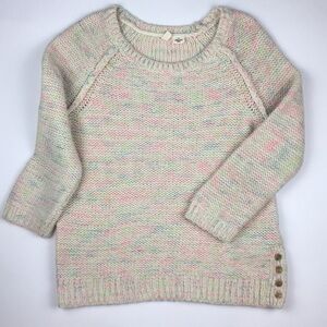 Anthropologie Moth L Womens Pastel Pullover Knit Sweater Cropped Space Wool